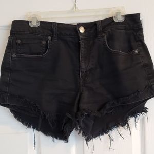 High waisted black American Eagle shorts